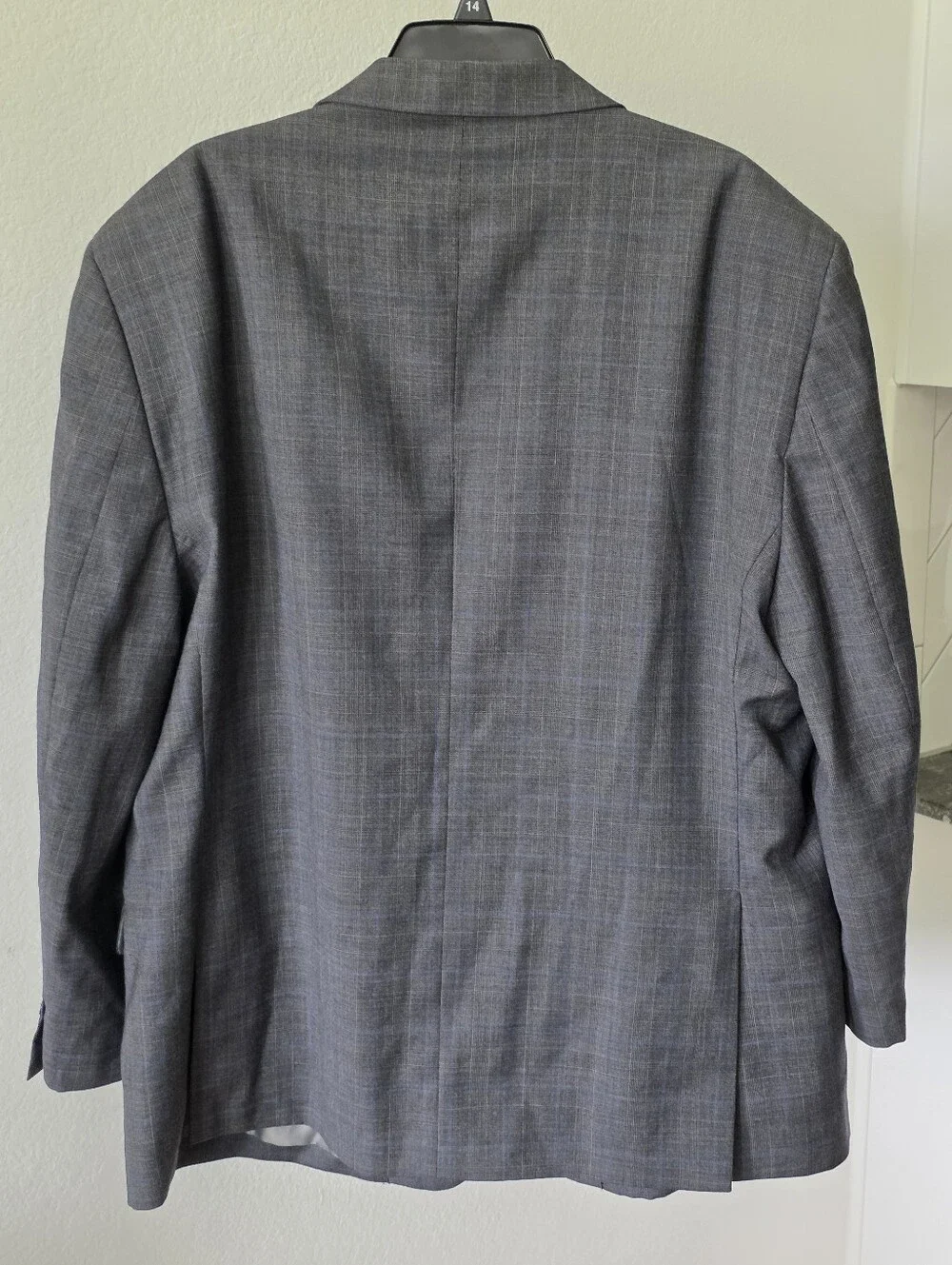 Jos A Bank Executive Gray 100% Wool Blazer Sport Coat 52R 2 Button Men Career